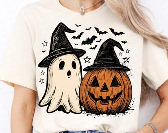 Halloween Ghost and Pumpkin PNG, Halloween Png, fall png, Pumpkin PNG, Ghost Pumpkin png, Ghost png, Thanksgiving PNG, Halloween Png Design