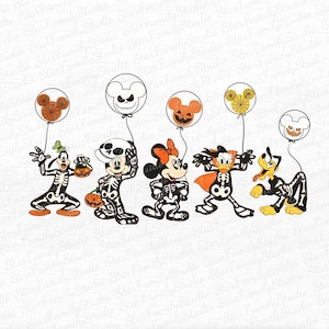 Halloween Skeleton Mouse And Friends Svg, Spooky Skeleton Svg, Spooky Season Svg, Halloween Costume Svg, Trick Or Treat Svg
