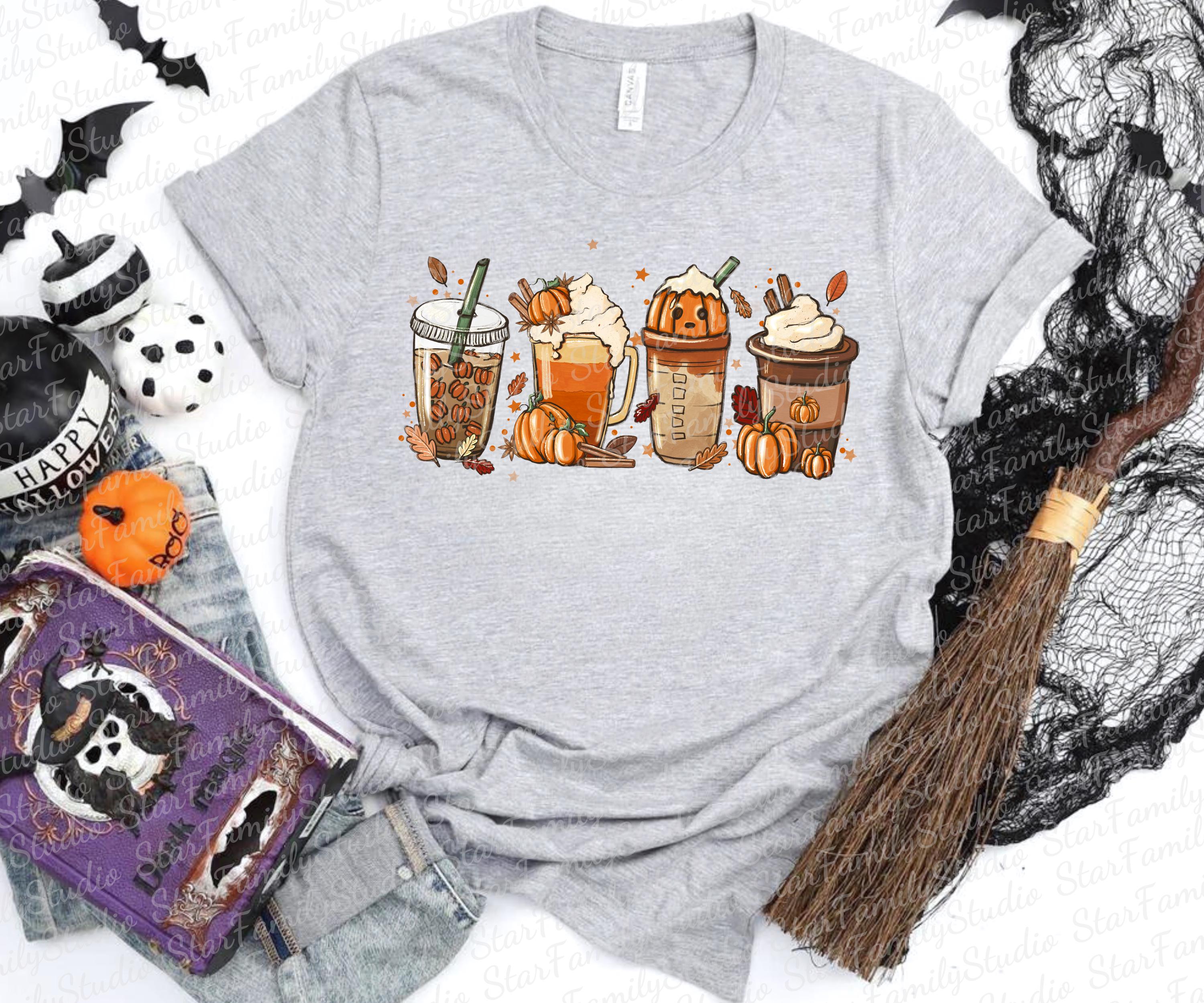 Fall Coffee PNG Pumpkin Spice Latte Iced Warm Cozy Autumn Orange ...