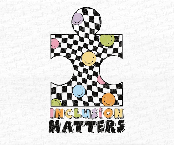 Inclusion Matters SVG PNG Autism, Neurodiversity, Mental Health Design , Sticker, Mug, Tote Bag and More , Commercial Use