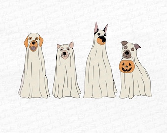 Retro cane fantasma PNG, stagione spettrale PNG, fantasma Png, cane Halloween Png, cane Halloween Png, stampa camicia, sublimazione Png, download digitale Png