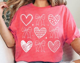 Valentine Coquette Heart Png, Valentine's Day Coquette Png, Valentine Bow Png, XoXo Png, Valentine Shirt Design, Doodle Heart, Be Mine Png
