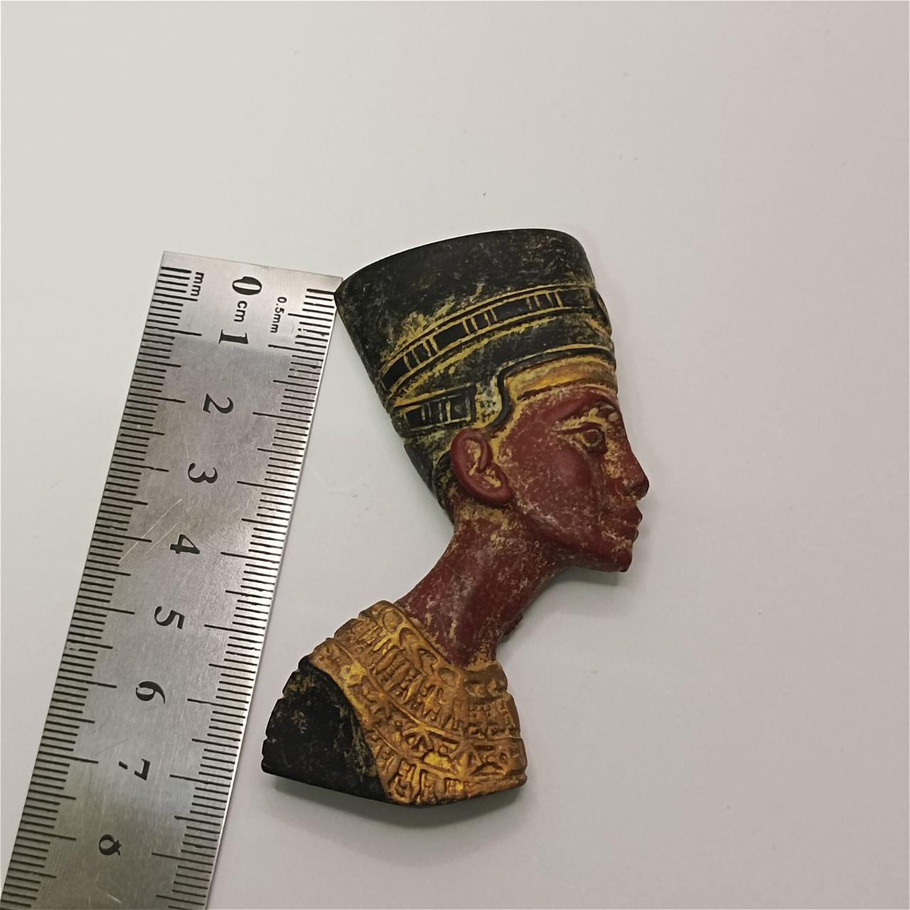 希少品！50s〜60s エジプトアンティーク　ネフェルティティ胸像ヴィンテージ 手作りのネフェルティティ胸像 - エジプトの女王像、ファラオ時代の