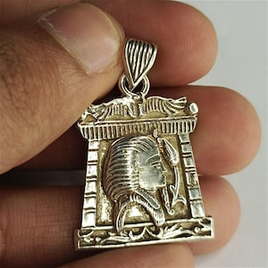 King Tutankhamun 925 Silver Pendant - Ancient Egyptian Jewelry Handmade