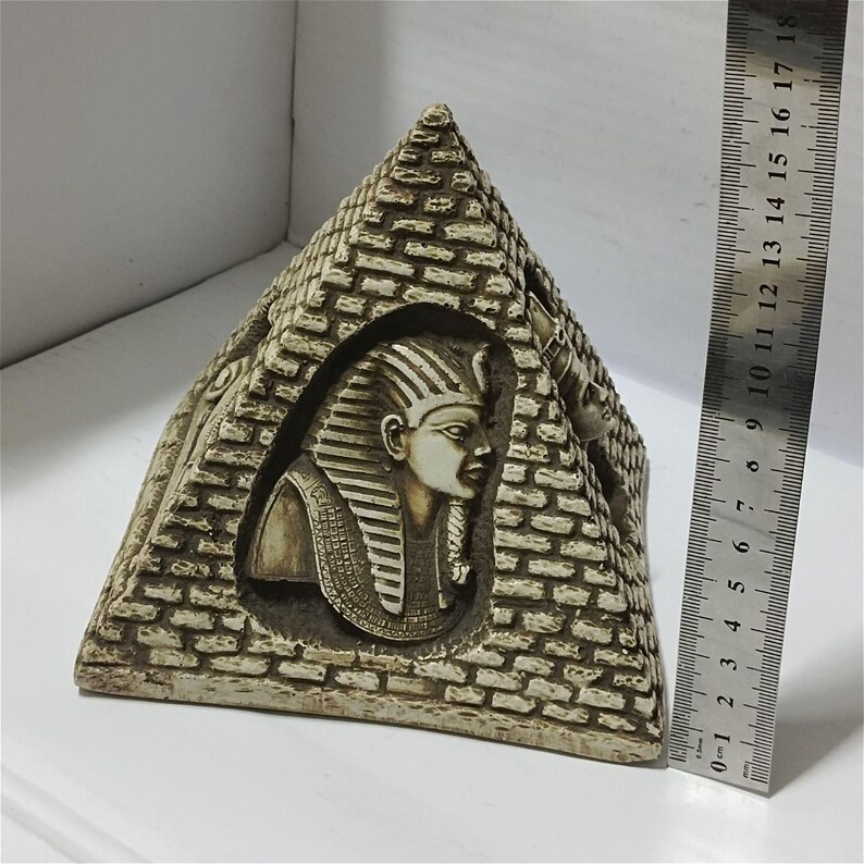 Pyramic Ruler Image Antique-style Egypt Pyramid Figurine – Sphinx and Anubis Collectible ...