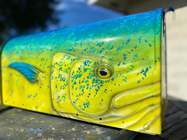 Mahi Mahi Mailbox Bull Mahi Mailbox Etsy