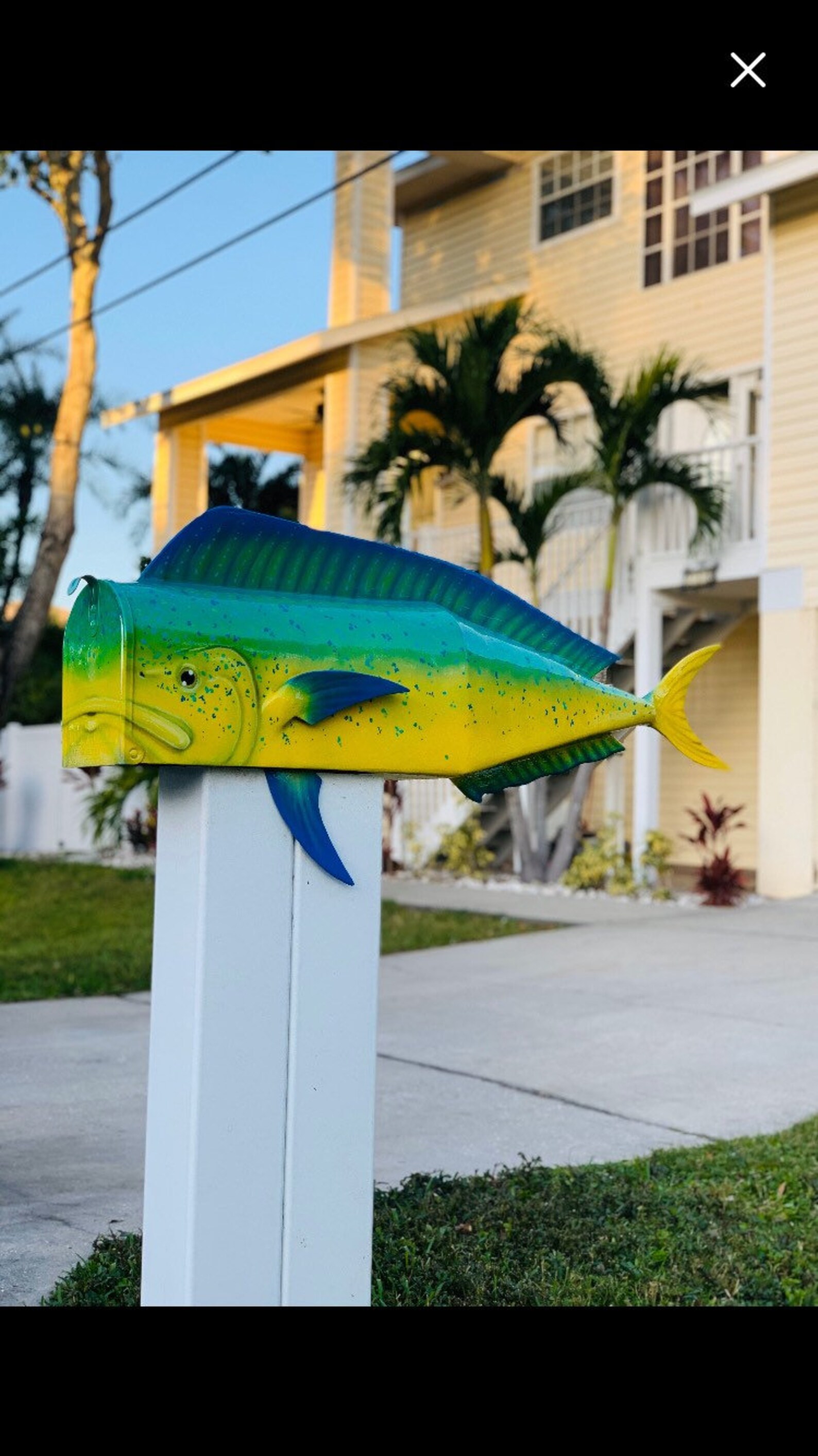 Custom Built Mahi Mahi Mailbox Etsy