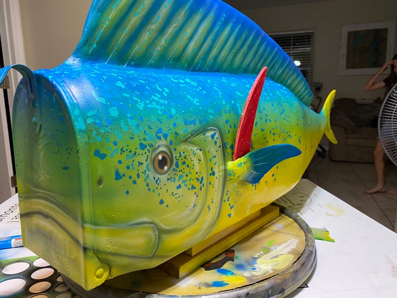 Custom Built Mahi Mahi Mailbox Etsy