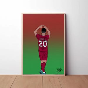 Diogo Jota A4 Poster – Unframed Minimalist Soccer Artwork Wall Art Print