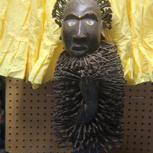 Handcrafted Nkisi/kongo Power Figure – Authentic Kongo Wooden Statue