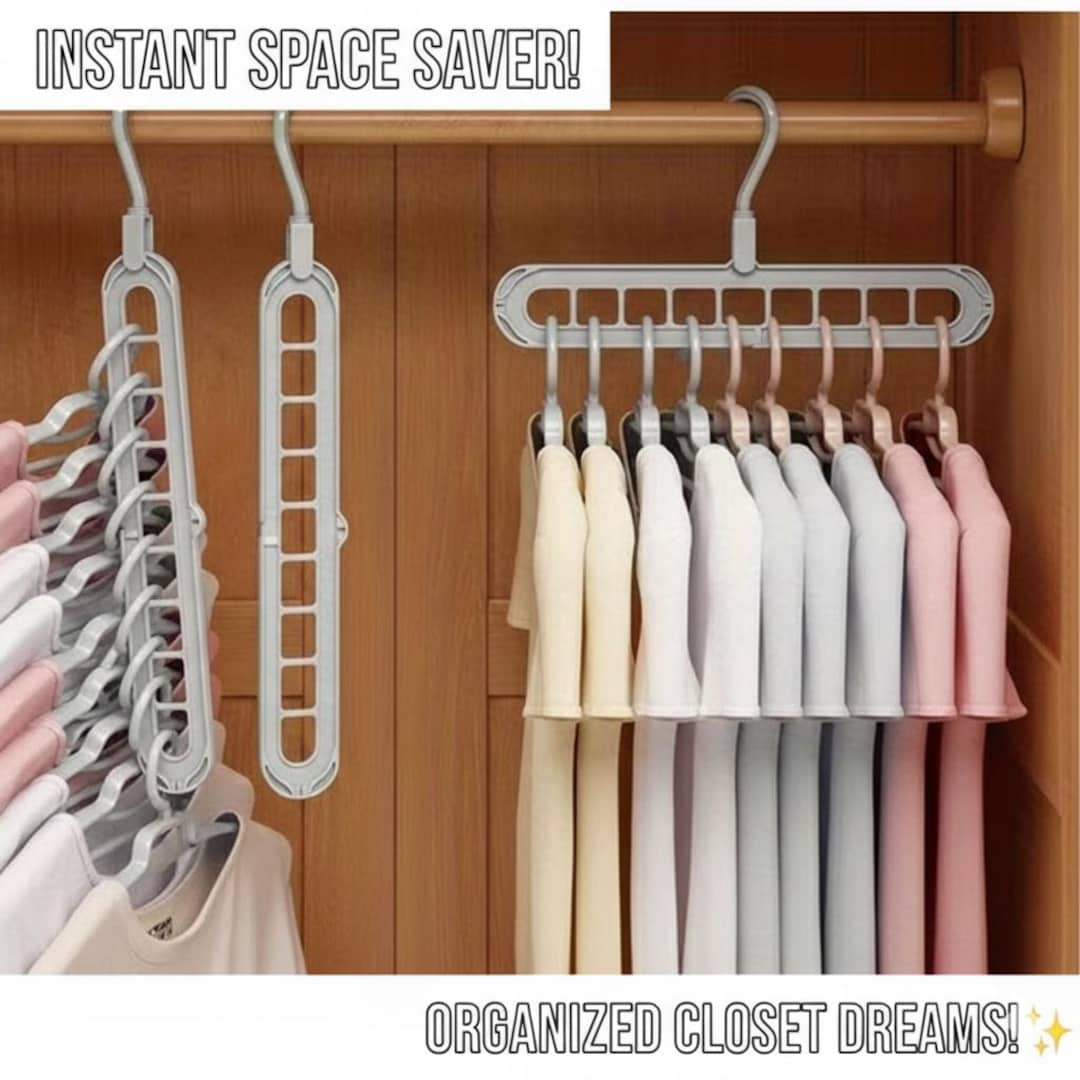 Multi Hanger Racks Heavy-duty Foldable Hangers | Anti-slip Multi-porous Space Saving ...
