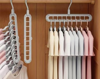 Heavy-duty opvouwbare hangers | Antislip, multiporeuze, ruimtebesparende opberger voor garderobe, 5 stuks