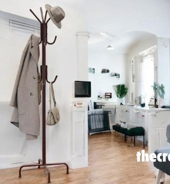 Freestanding Coat Rack With 12 Hooks Clothes Rack Modern Coat Rack Hat Rack Adjustable Coat Rack Modern Coat Rack Home Decor Etsy