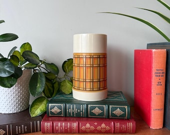 Vintage Aladdin Thermos – Czerwona Kratka, Butelka Próżniowa, Kompletna