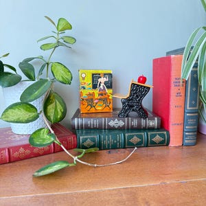 Vintage &quot;Remember When&quot; Avon Cologne Decanter / Bottle FULL and New In Box, Student Desk Shaped Perfume Bottle from 1970s with Apple Top