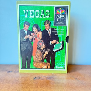 1969 Vintage Board Game Hasbro &quot;Vegas&quot; &quot;NBC at Home&quot; Board Game / 1960s Retro Party Game / Complete Vintage Board Game