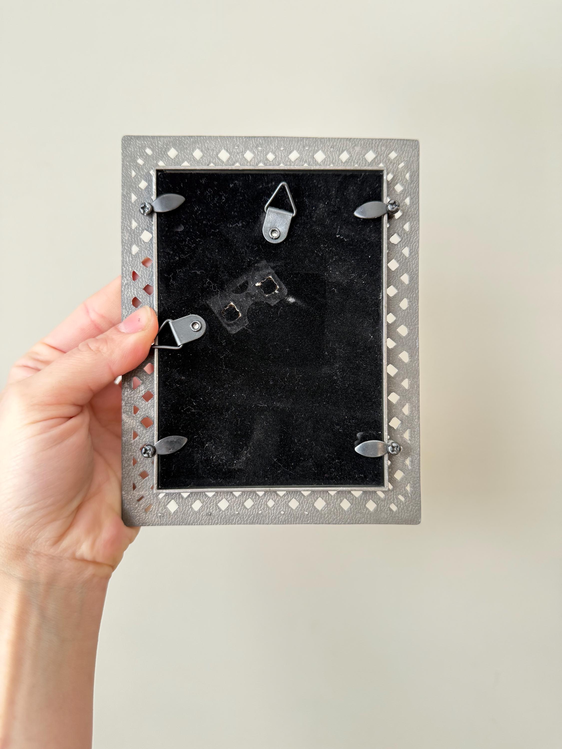 Vintage Pewter Picture Frame: Basket Weave Pattern, 1980s Decor - Etsy