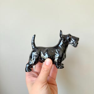 Rare Royal Doulton Black Scotty Figurine HN1016 – Vintage Porcelain Dog, Made in England, Collectible 1930s Scottie Terrier Figurine