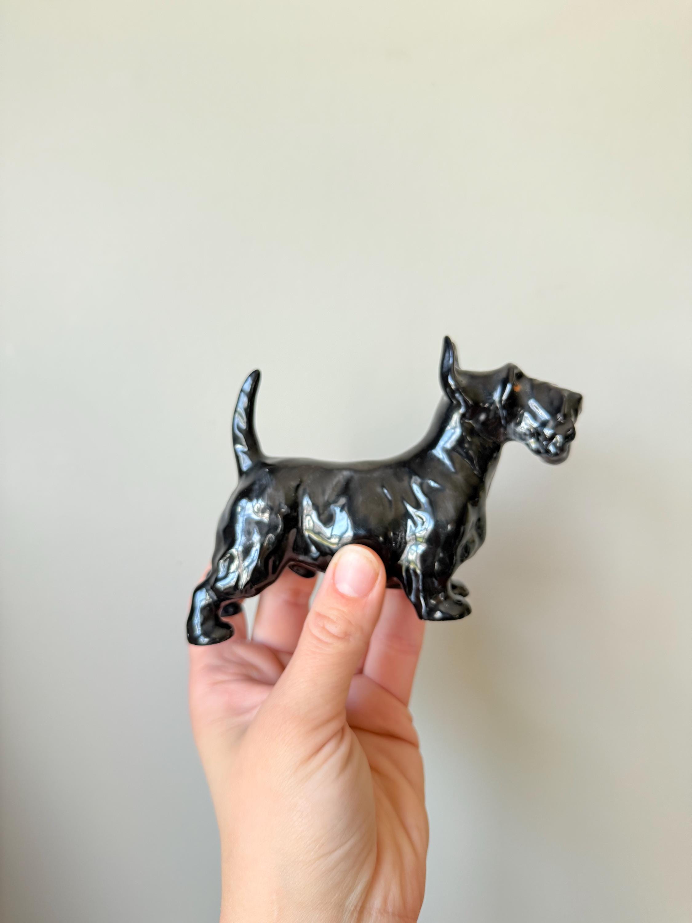 it-dogsバレリーナチュチュ Ｓ Vintage Royal Doulton Black Scotty Dog Figurine HN1016: 1930s