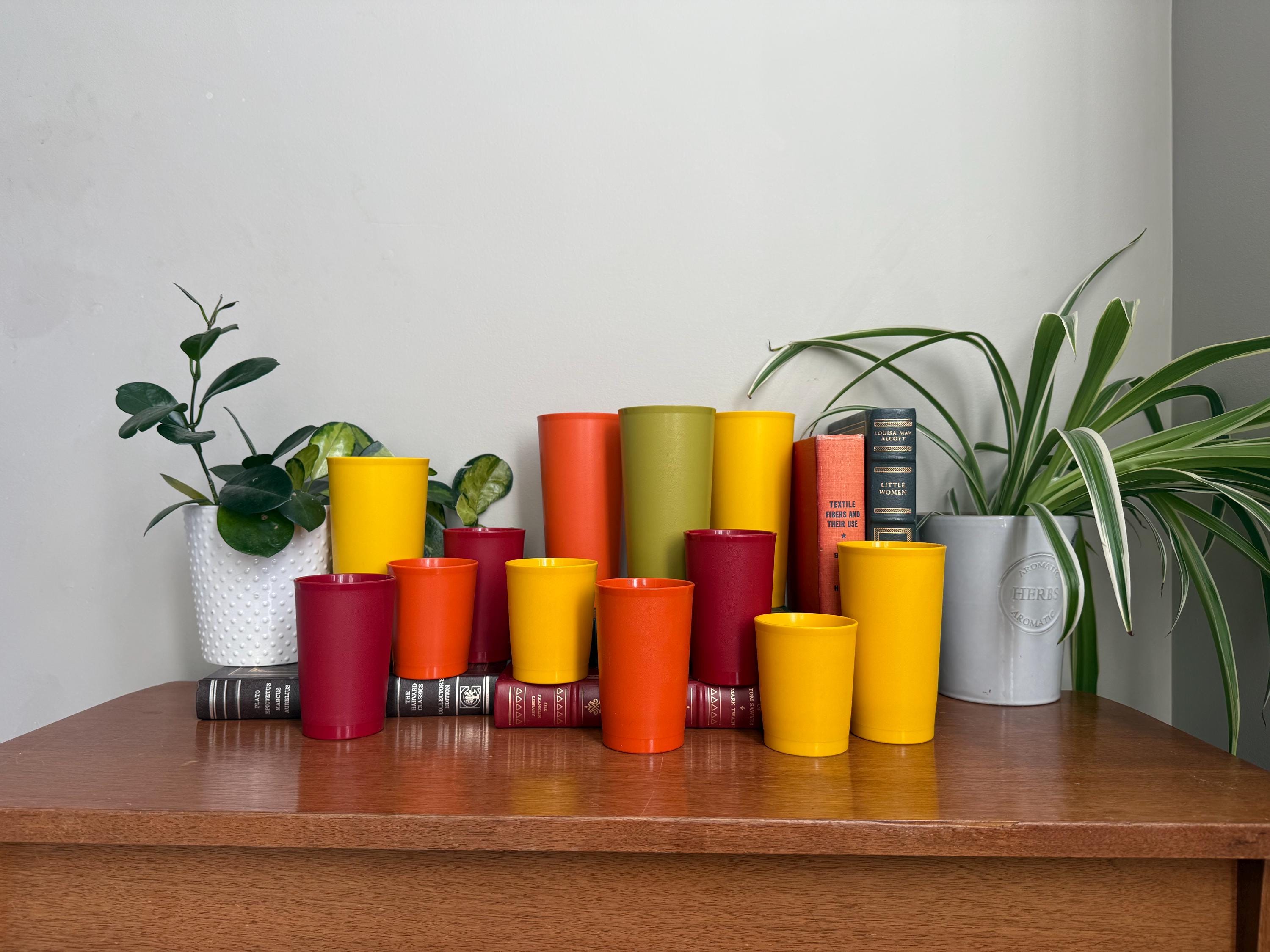 Vintage Tupperware Cups: 1970s Harvest Colors, Set of 12 - Etsy