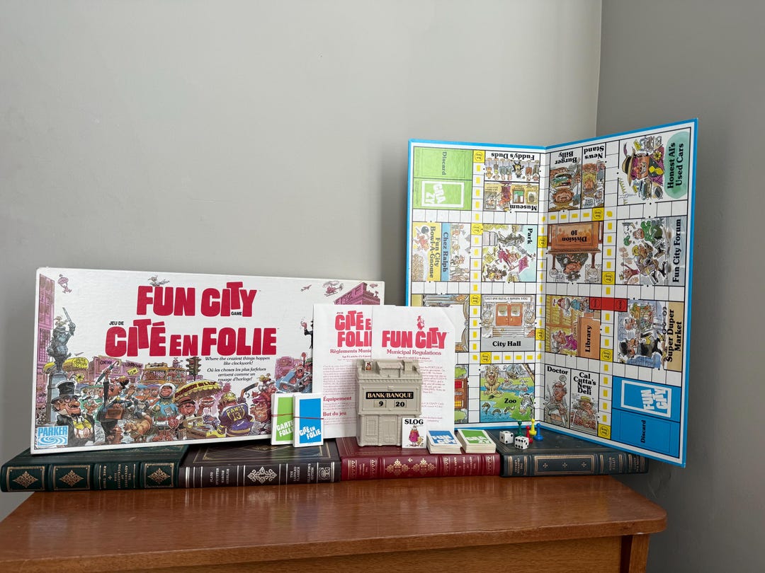 Vintage 1987 Fun City Board Game – Retro Strategy & Mayhem in the City ...
