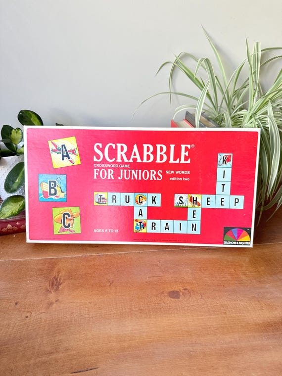 Vintage 1964 Scrabble Junior Game: Complete Family Word Game