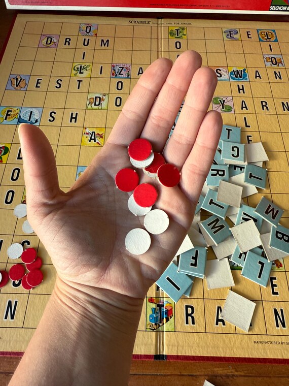 Vintage 1964 Scrabble Junior Game: Complete Family Word Game