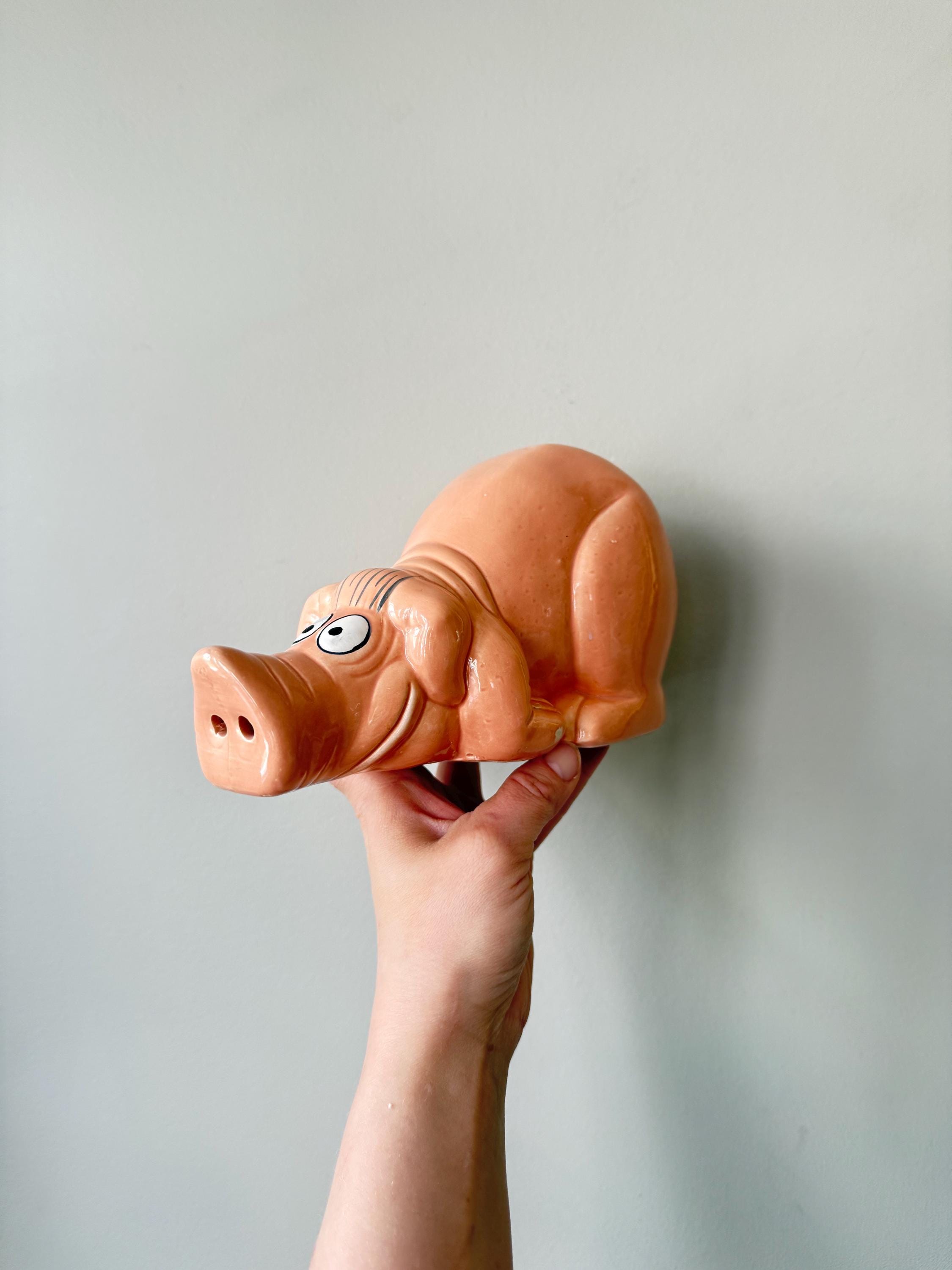 Alcancía de cerámica rosa vintage de los años 80: ranura para monedas con  forma de trasero - Etsy México, image size:2250x3000