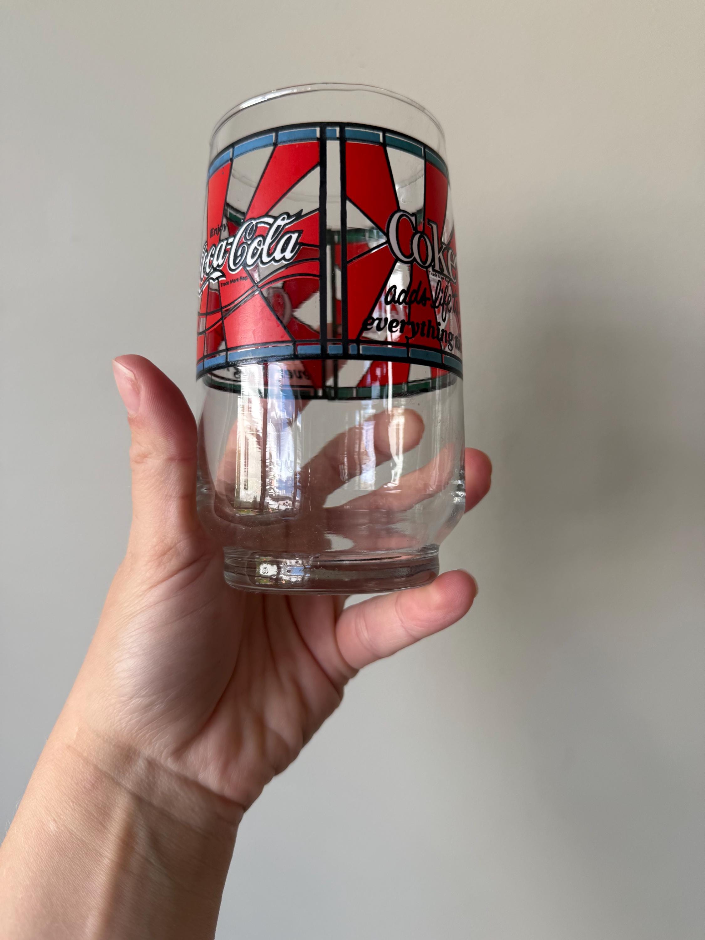 1978年製コカ・コーラ ステンドグラス タンブラー、ヴィンテージ