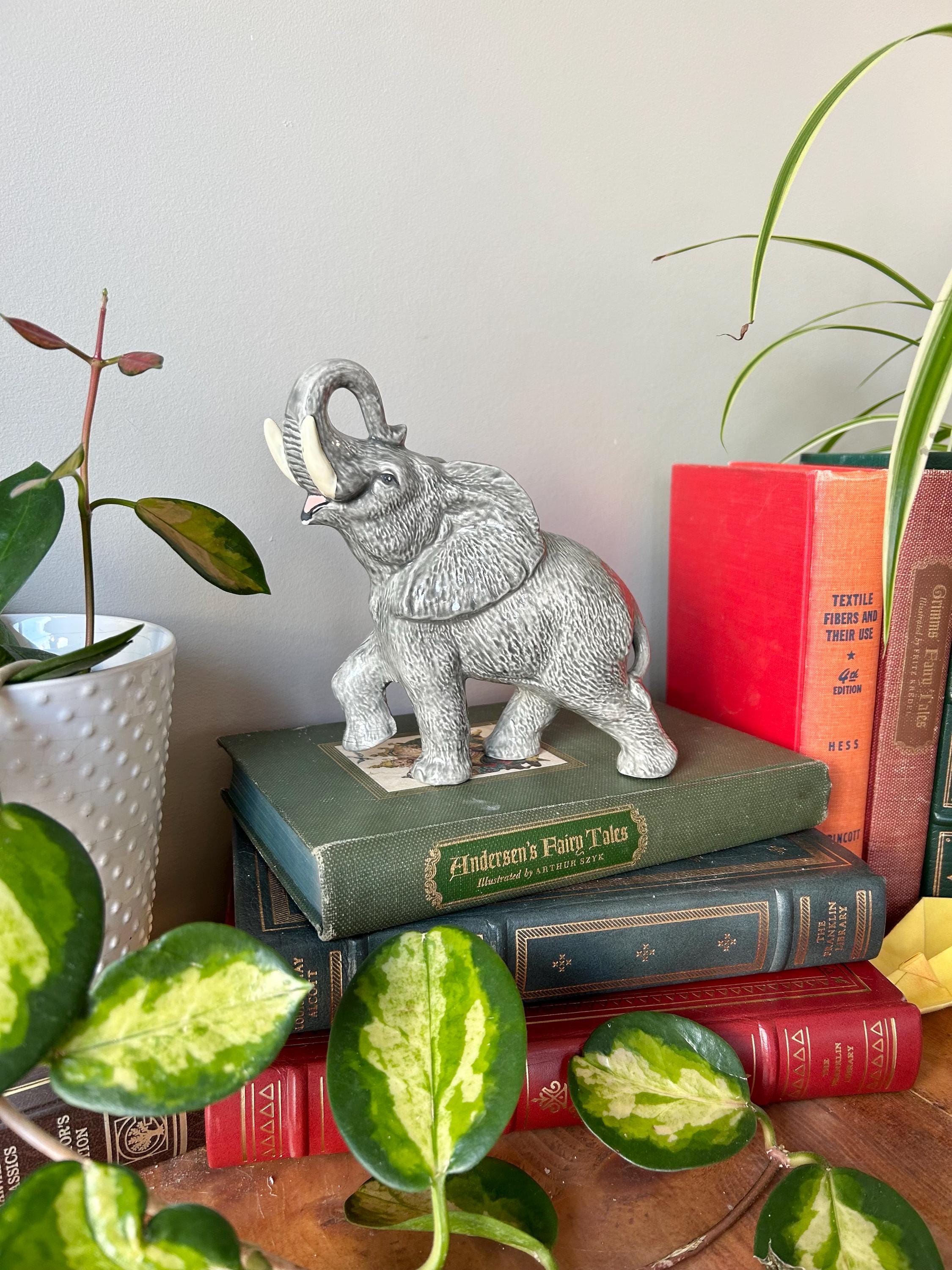 Glücks-Elefant Statue – 10,2 Cm Hoch, Kaltgussharz, Rüssel Nach Oben (Symbol Für Wohlstand)