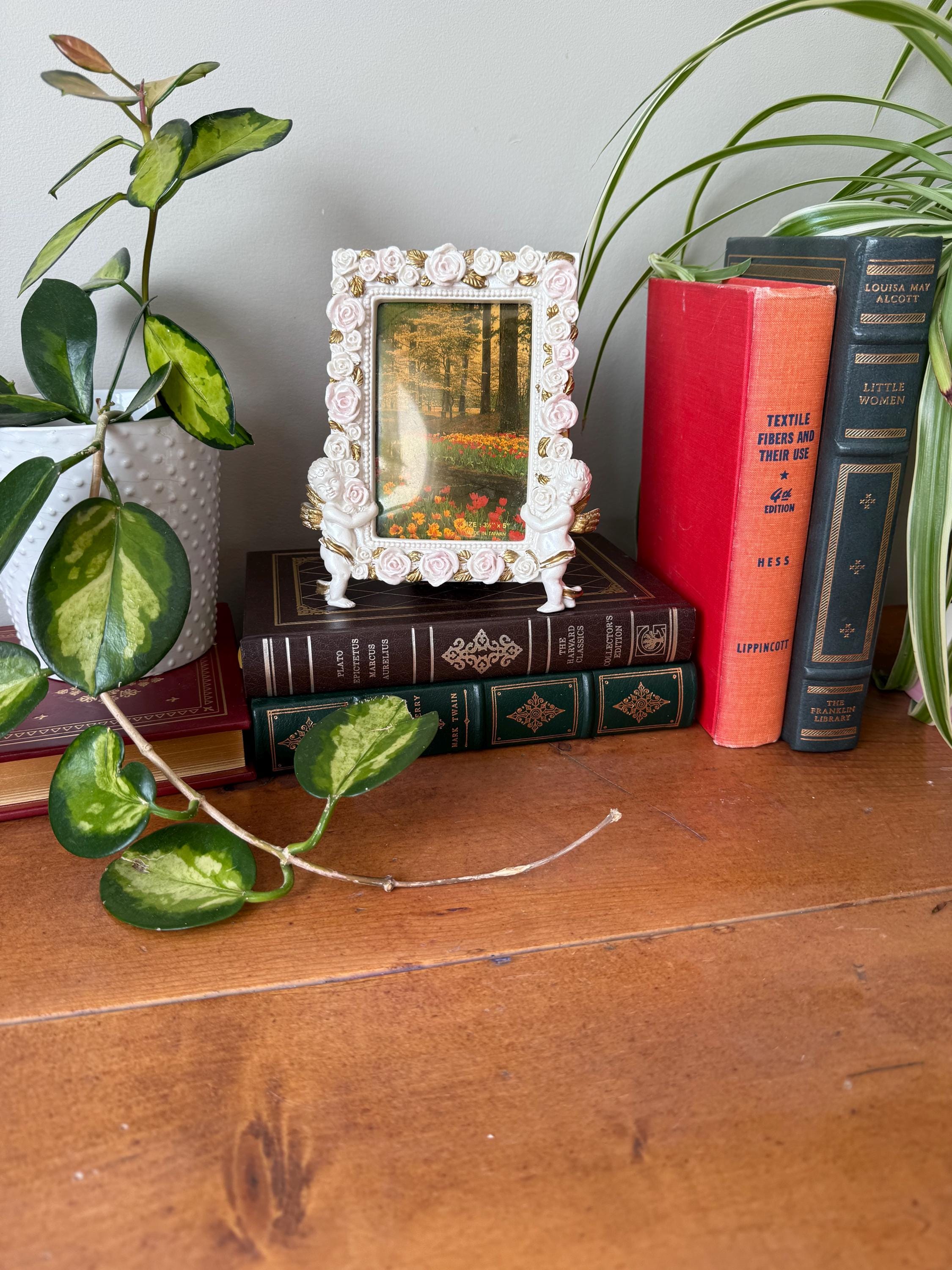 * vintage frame ୨୧ リボン飾り ヴィンテージフレーム Silver ribbon photo frame / シルバーリボンフォトフレーム