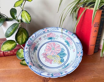 Vintage Floral Porcelain Bowl: Scalloped Edge, Hudson's Bay Decor - CA02