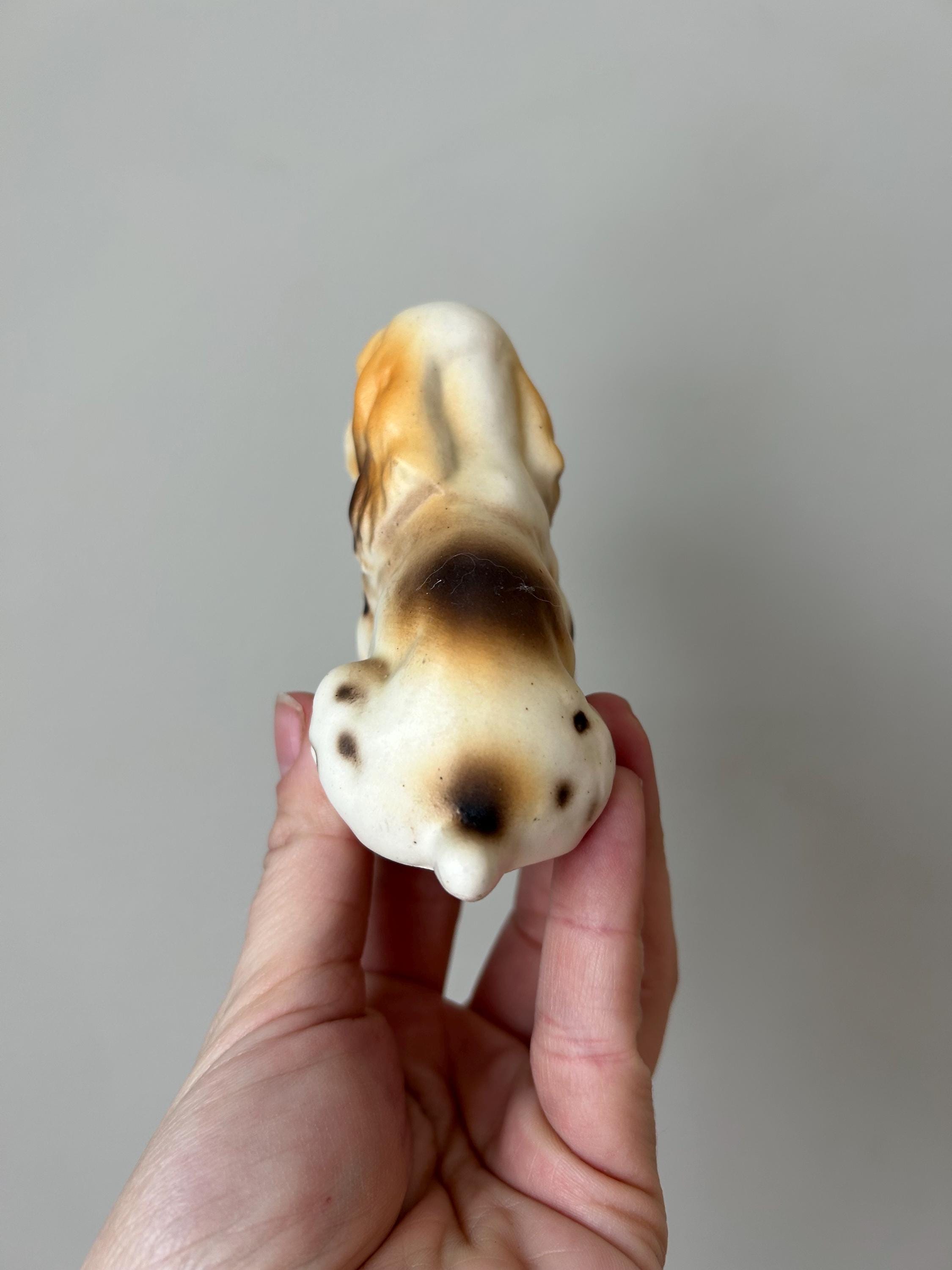 ヴィンテージ レフトン コッカースパニエル 犬の置物、陶器製子犬の