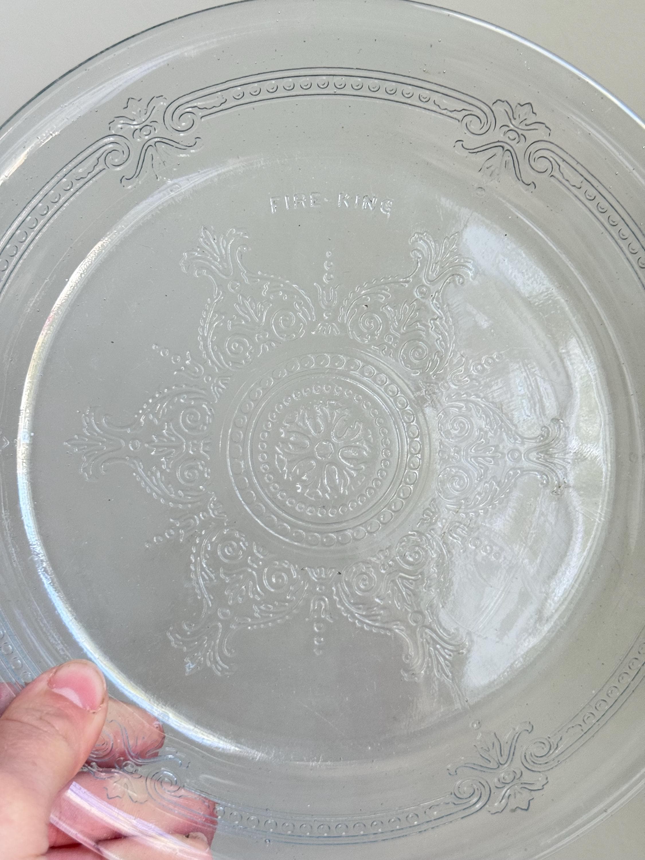 Vintage 1930s Fire-king / Anchor Hocking Clear Glass 