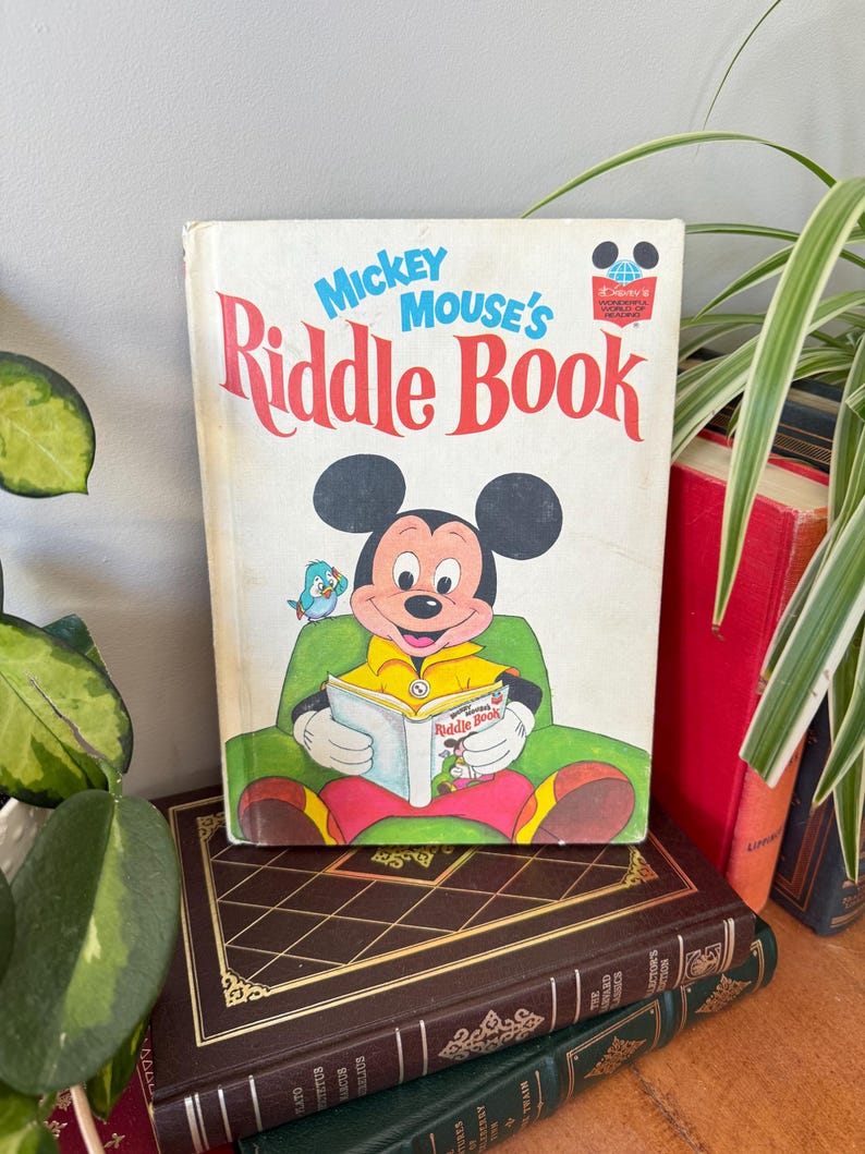 Mickey Riddle University Vintage 1972 Mickey Mouse Riddle Book, Disney Children's Book - Etsy