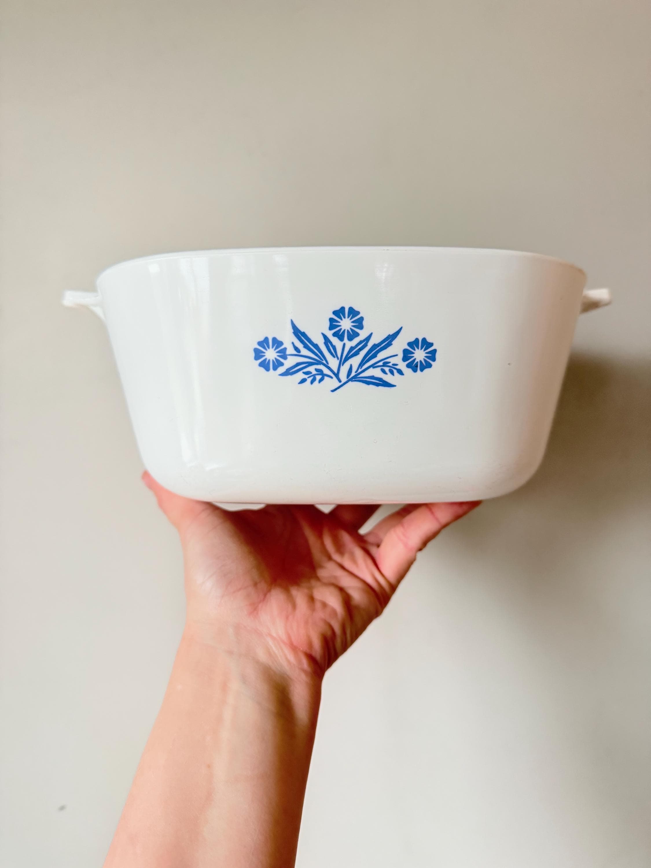 Vintage Corning Ware Casserole Set: Blue Cornflower Print