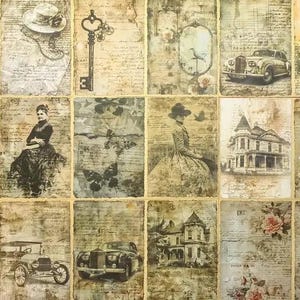 Vintage Victoria Rose Beauty Description  Journal Scrapbooking, 10 Visuels Format A5, Papier Artisanal, Travaux Manuel enfants adultes.