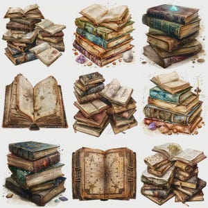 Pack 20 pièces de livre vintage, motifs pour scrapbooking, journaux, ordinateurs portables, bagages et téléphones, de forme irrégulière.