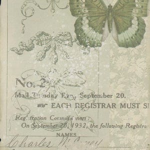 Papier Décoratif à Thème Botanique et Papillon Vintage, Feuilles de Loisirs Créatifs Phrases en Anglais Scrapbooking, 50 Visuels 10 x 15cm.