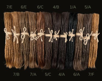 Dark Brown Human Hair Dreadlock Extensions: Crochet Locs, 10 Pcs
