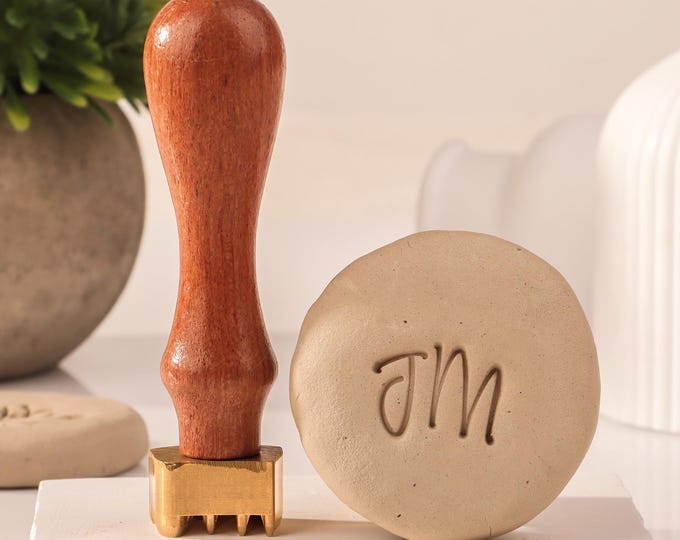 Custom Pottery Stamp,Personalized Ceramics  Stamp, Polymer Clay Stamp,Makers Mark Stamp for Clay