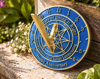 Custom Retirement Sundial Gift For Men, Personalized Engraved Sundial, Retirement Gift For Husband, Dad, Father, New Chapter Gift