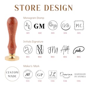 Custom Pottery Stamp,Personalized Ceramics Stamp, Polymer Clay Stamp,Makers Mark Stamp for Clay image 2