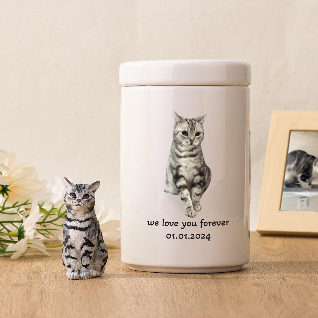 Custom Pet Memorial Polymer Clay Sculpture, Cat Sculpture,cat Memorial ...