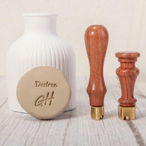 Sello de cerámica personalizado / Sello de cerámica personalizado / Sello de arcilla personalizado / Sello de cerámica de latón / Regalos para alfareros / Regalo para ella