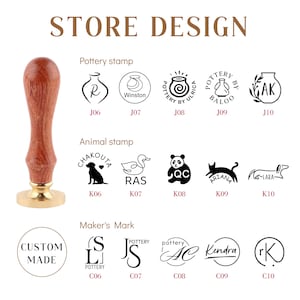 Custom Pottery Stamp,Personalized Ceramics Stamp, Polymer Clay Stamp,Makers Mark Stamp for Clay image 4