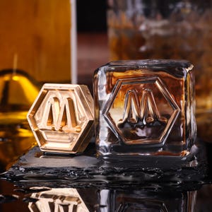 Custom Ice Cube  Stamp, Personalized Ice Cube Stamp, Monogram Ice Branding Stamp, Cocktail Ice Stamps, Brass Ice Stamp, Gifts for Bartenders