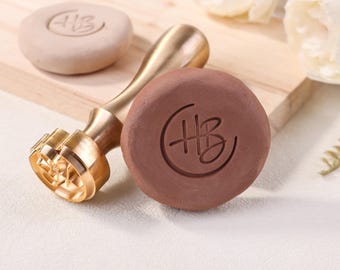 Timbro con firma in argilla personalizzato, timbro con logo personalizzato, timbro con firma scritta a mano, timbro con regali per ceramisti