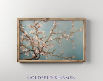 Cherry Blossom Art Print | Blooming Spring Wall Decor | Sakura Oil Painting