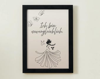 I am poster set – 8 affirmations for self-love | Positive sayings wall decor | Motivation & mindfulness printable